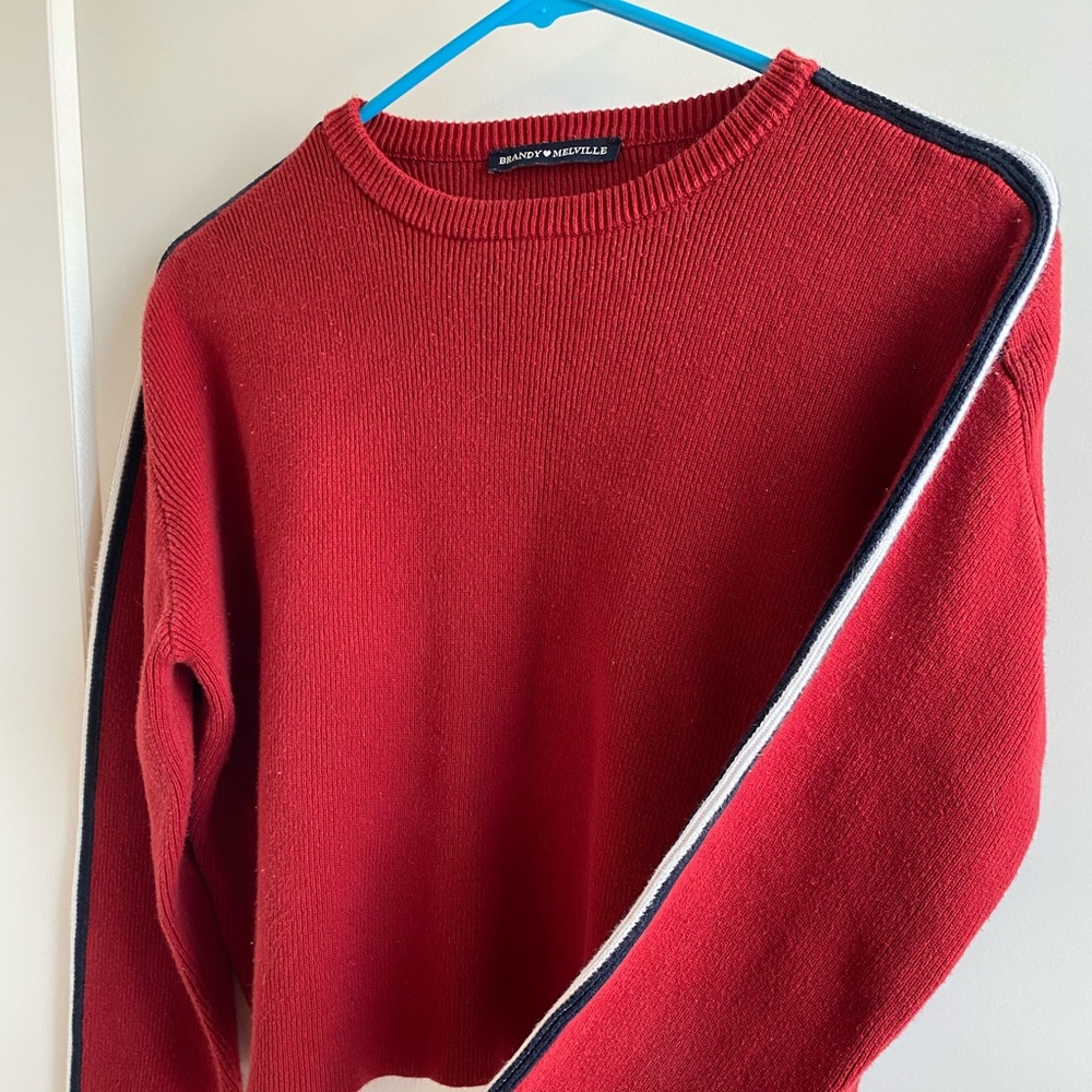 Brandy Melville Red Ribbed Top - Picture 4 of 6